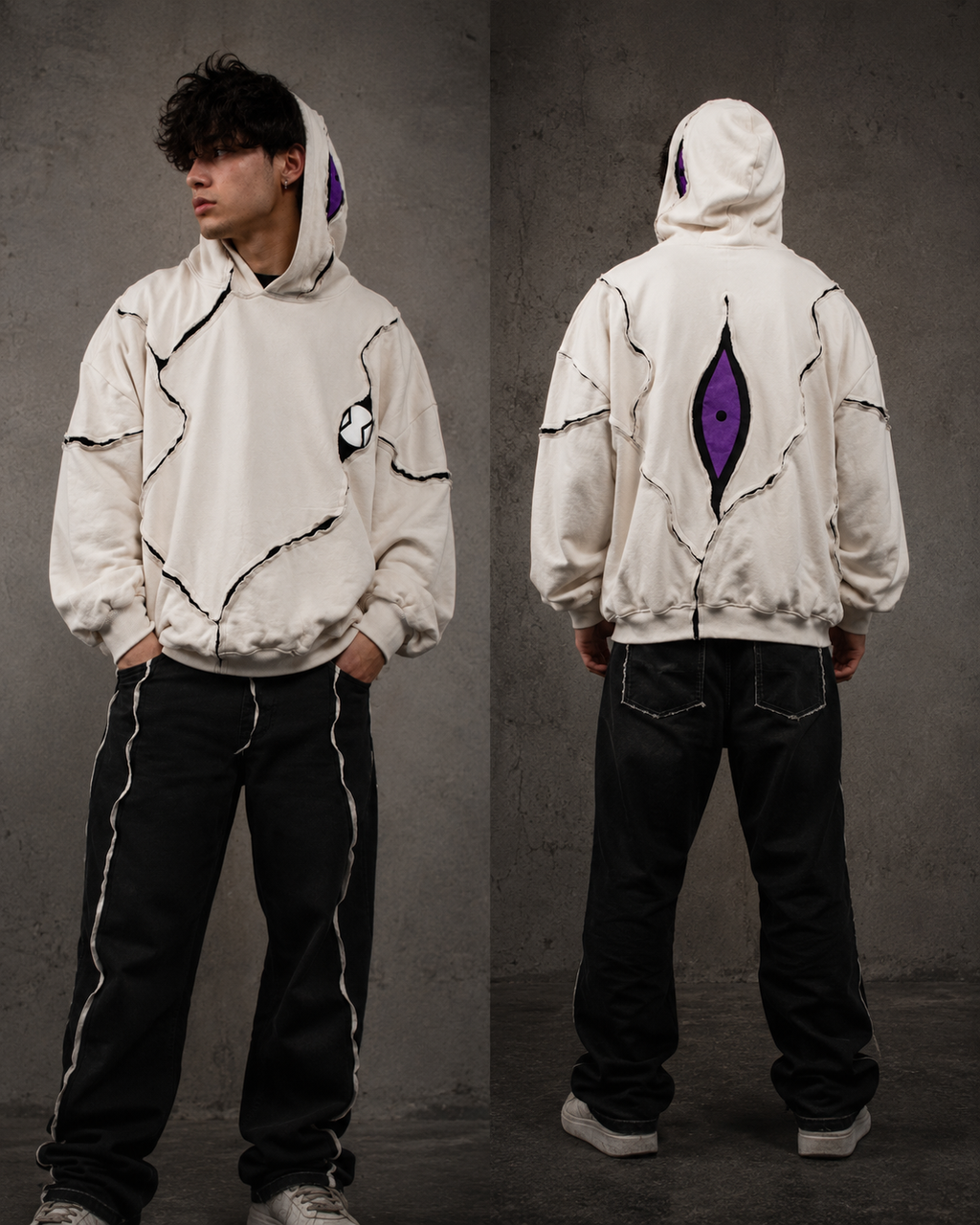 VESARO Alien Eye Hoodie – Cracked Vision Edition